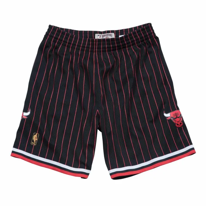 Men039s NBA Swingman Mitchell and Ness Swingman Shorts Chicago Bulls Alternate 199697