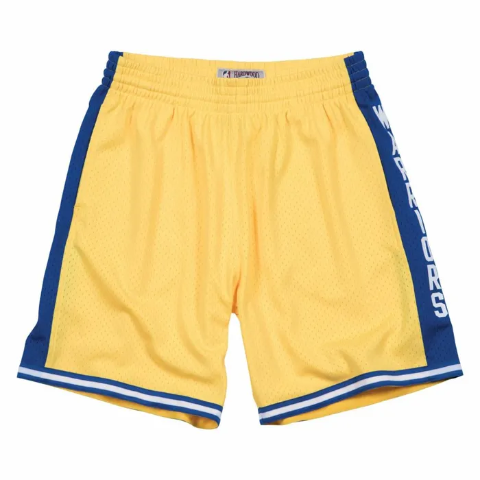 Men039s NBA Swingman Mitchell and Ness Swingman Shorts Golden State Warriors Home 197475