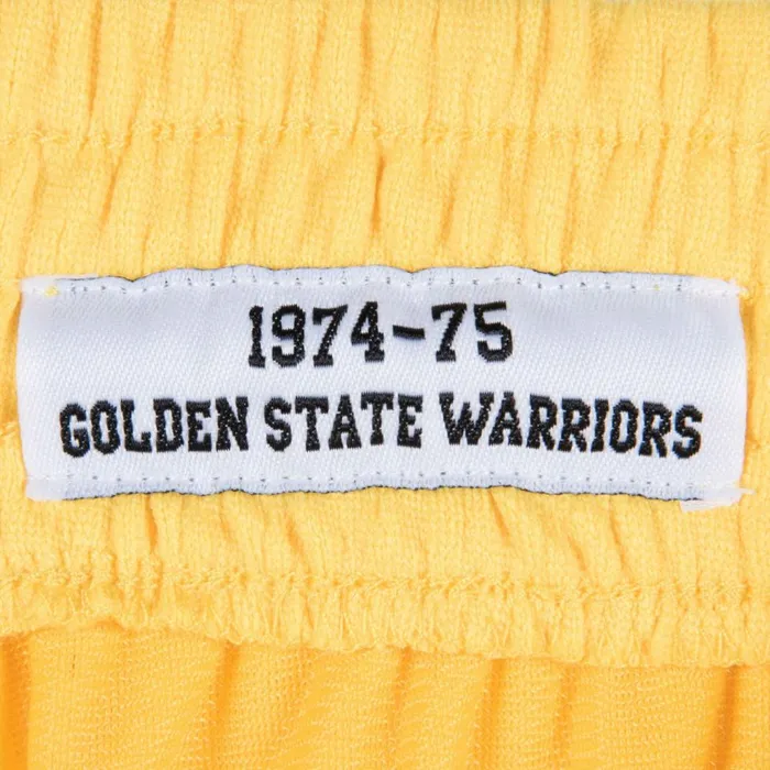 Men039s NBA Swingman Mitchell and Ness Swingman Shorts Golden State Warriors Home 197475