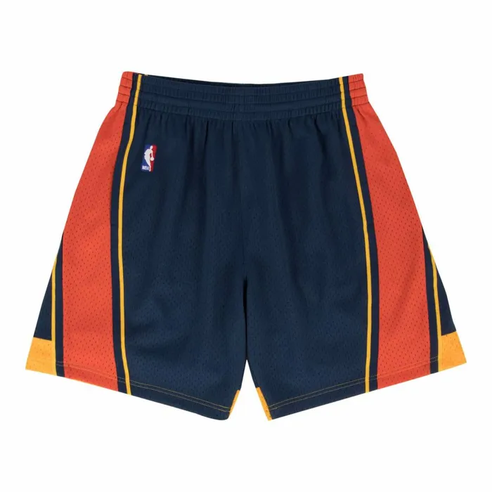 Men039s NBA Swingman Mitchell and Ness Swingman Shorts Golden State Warriors Road 200910
