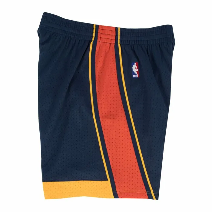 Men039s NBA Swingman Mitchell and Ness Swingman Shorts Golden State Warriors Road 200910