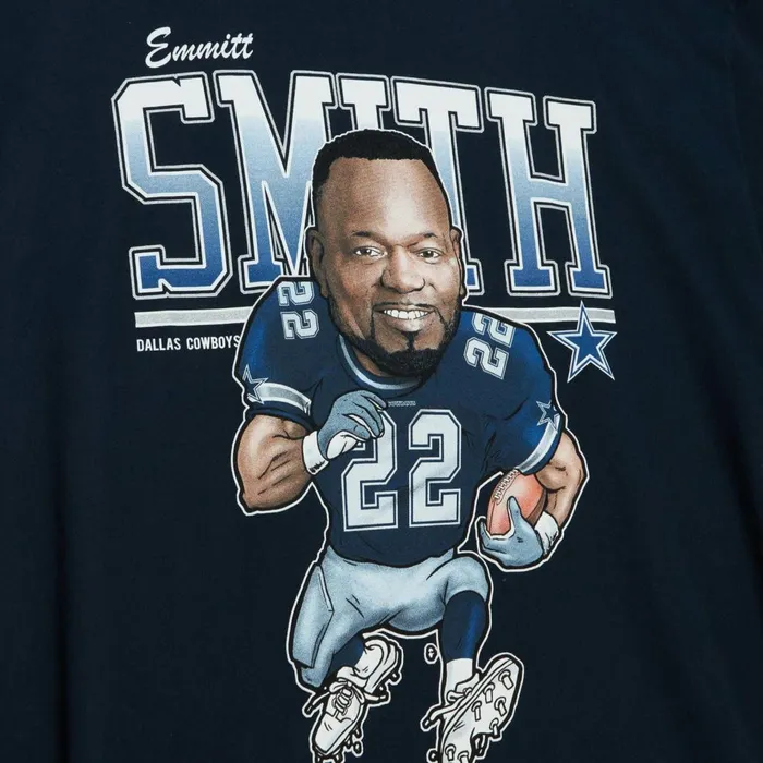 Men039s NFL Mitchell and Ness Caricatures Tee Dallas Cowboys Emmitt Smith Men039s NFL Mitchell and Ness Caricatures Tee Dallas Cowboys Emmitt Smith