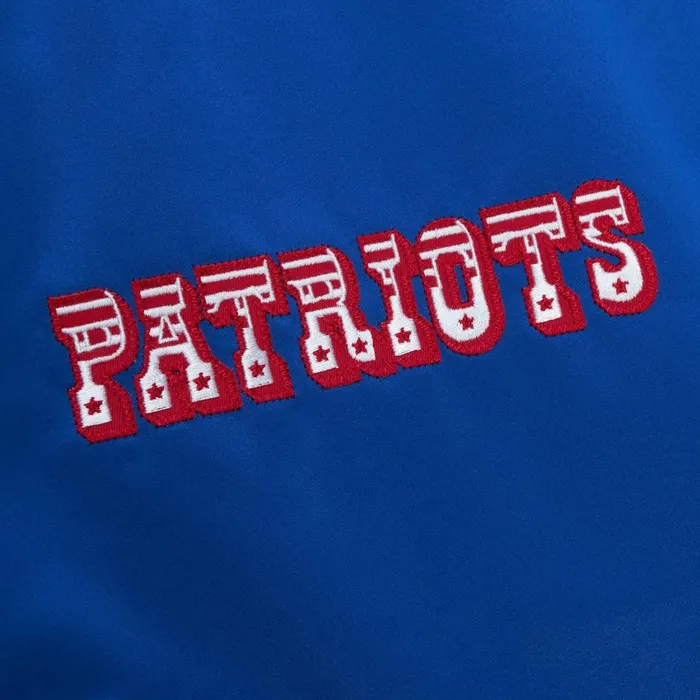 Men039s NFL Mitchell and Ness Heavyweight Satin Jacket New England Patriots Men039s NFL Mitchell and Ness Heavyweight Satin Jacket New England Patriots