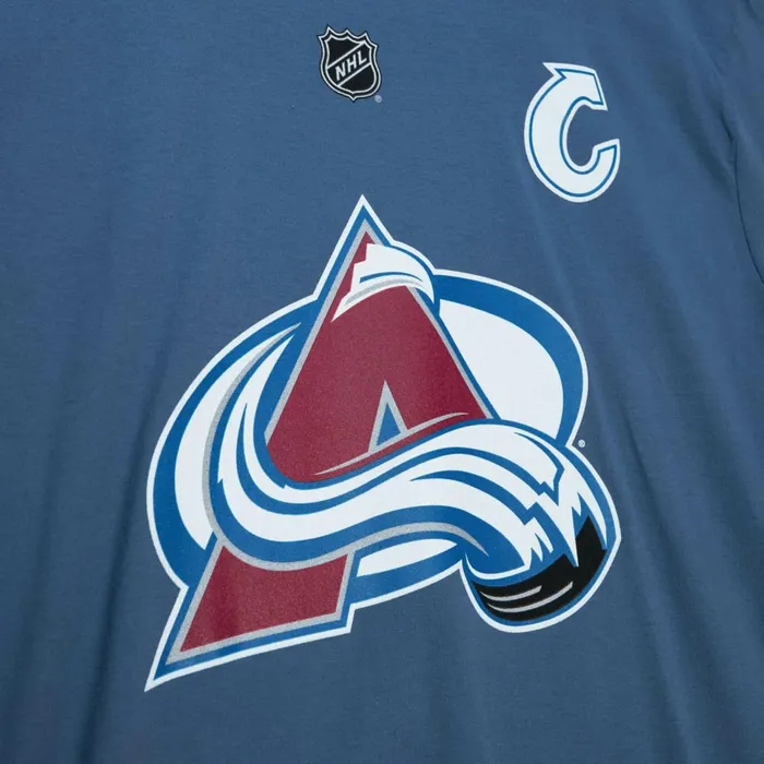 Men039s NHL Mitchell and Ness Name and Number Tee Colorado Avalanche Joe Sakic