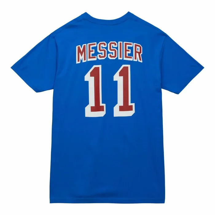 Men039s NHL Mitchell and Ness Name and Number Tee New York Rangers Mark Messier