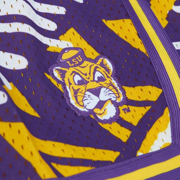 Men039s Shorts Mitchell and Ness Game Day Pattern Short Louisiana State University