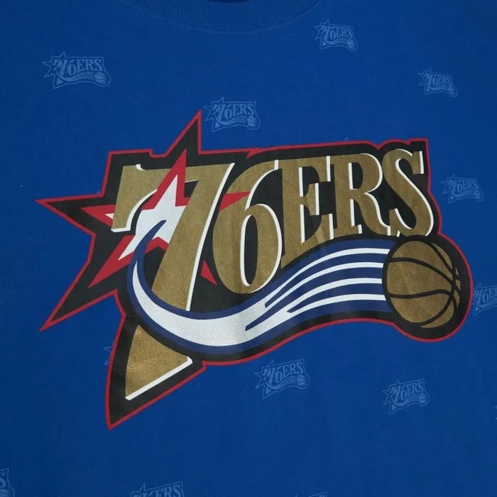 Men039s TShirts and Tops Mitchell and Ness AOP SS Top Philadelphia 76ers Men039s TShirts and Tops Mitchell and Ness AOP SS Top Philadelphia 76ers