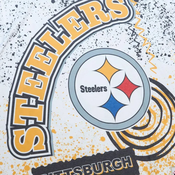 Men039s TShirts and Tops Mitchell and Ness Team Burst Sublimated SS Tee Pittsburgh Steelers Men039s TShirts and Tops Mitchell and Ness Team Burst Sublimated SS Tee Pittsburgh Steelers