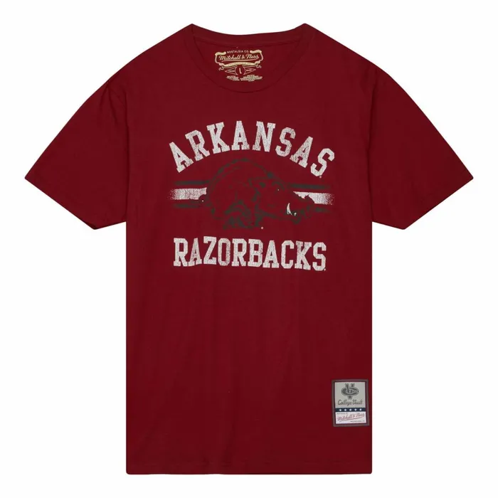 Men039s TShirts and Tops Mitchell and Ness Vintage Stripes Tee University Of Arkansas Men039s TShirts and Tops Mitchell and Ness Vintage Stripes Tee University Of Arkansas