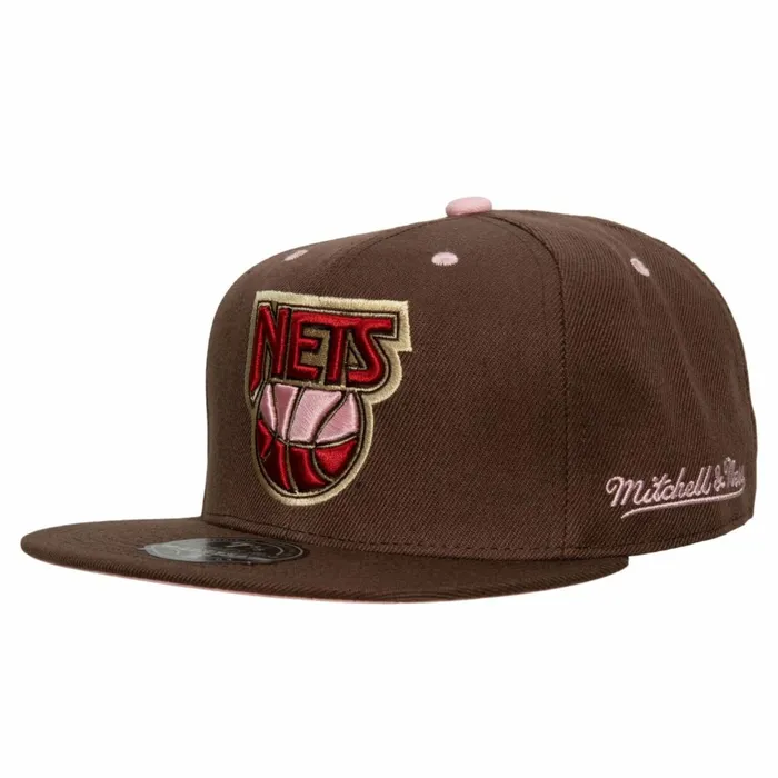 Men039sWomen039s Fitted 163 Styles Mitchell and Ness Brown Sugar Bacon Fitted Hat HWC New Jersey Nets Men039sWomen039s Fitted 163 Styles Mitchell and Ness Brown Sugar Bacon Fitted Hat HWC New Jersey Nets