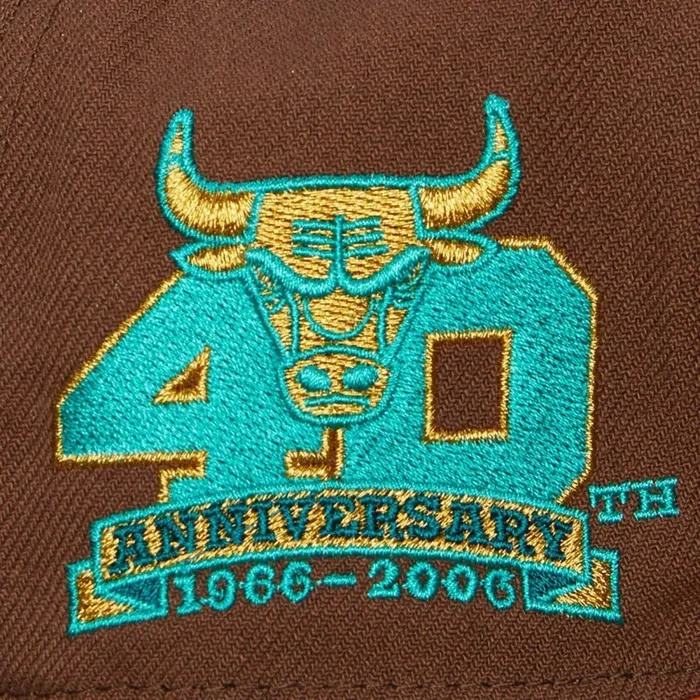 Men039sWomen039s Fitted 163 Styles Mitchell and Ness Copper Top Fitted HWC Chicago Bulls