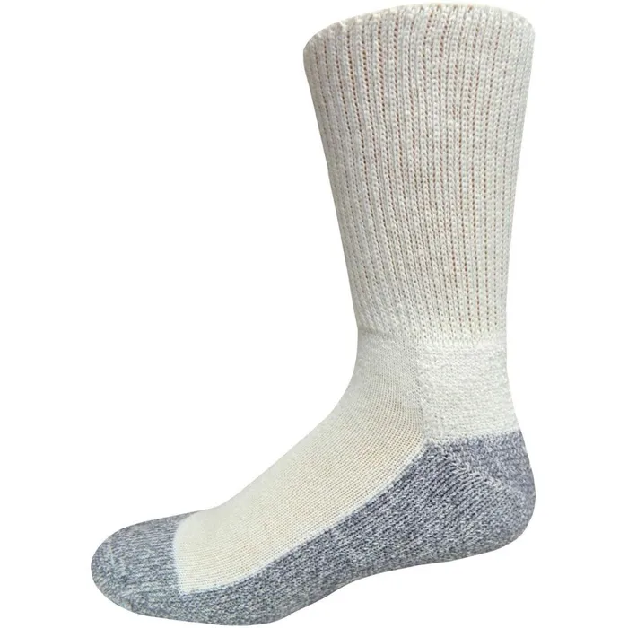 MEN 2Pk Half Cushion Work Crew Socks White Justin Boots Socks and Underwear