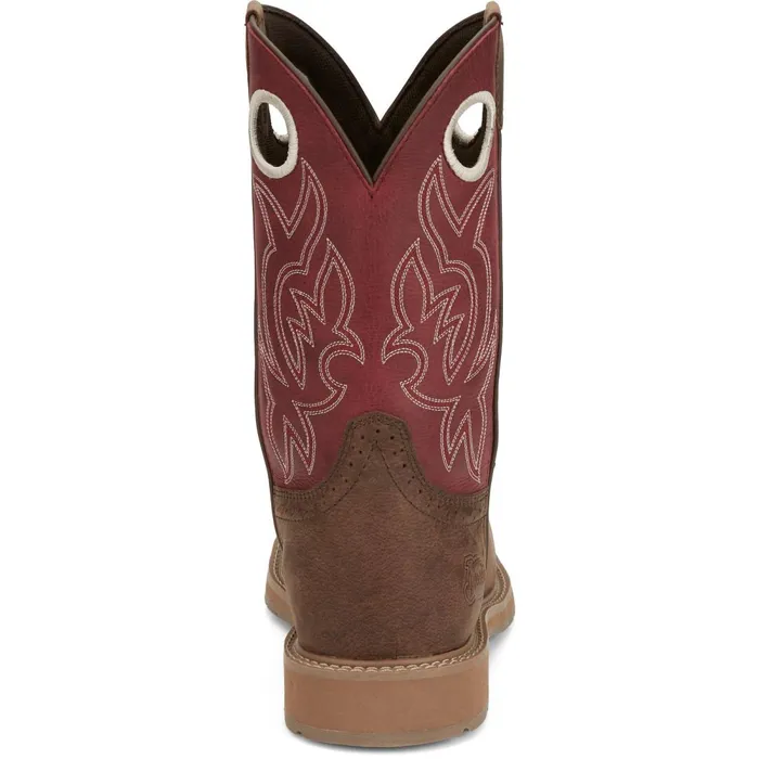 MEN All Around 11034 Steel Toe Walnut Justin Boots Work