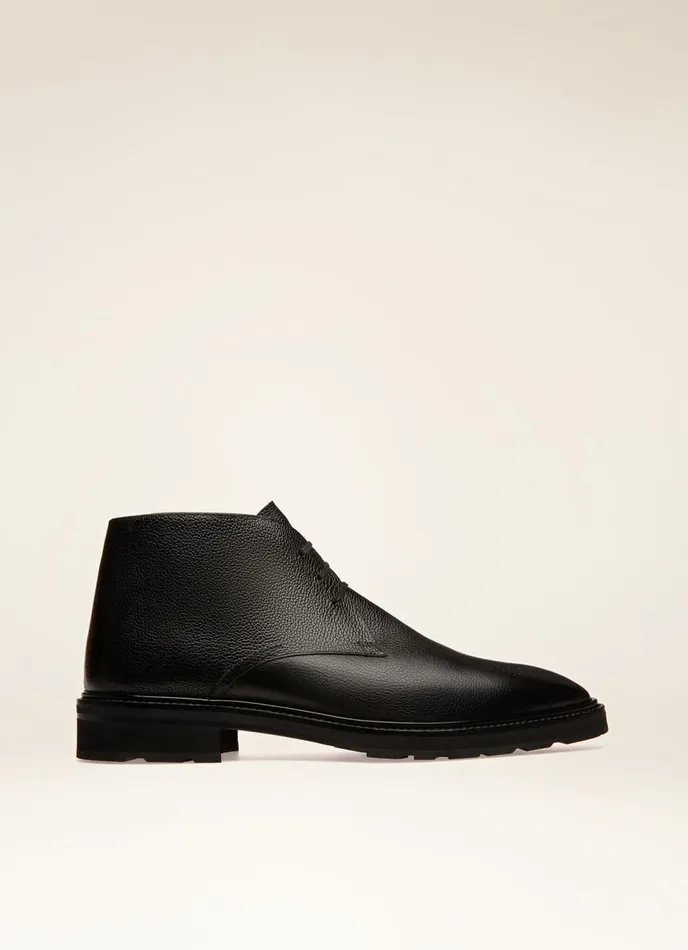Men Bally Boots Midres 8211 Leather Boots In Black
