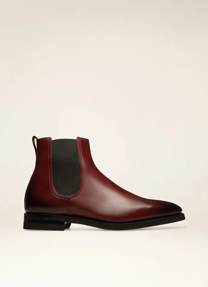 Men Bally Boots Scavone 8211 Leather Boots In Heritage Red
