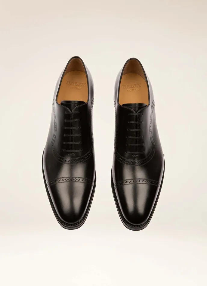 Men Bally LaceUps And Monks Scanio 8211 Leather Oxford Laceup Shoe In Black