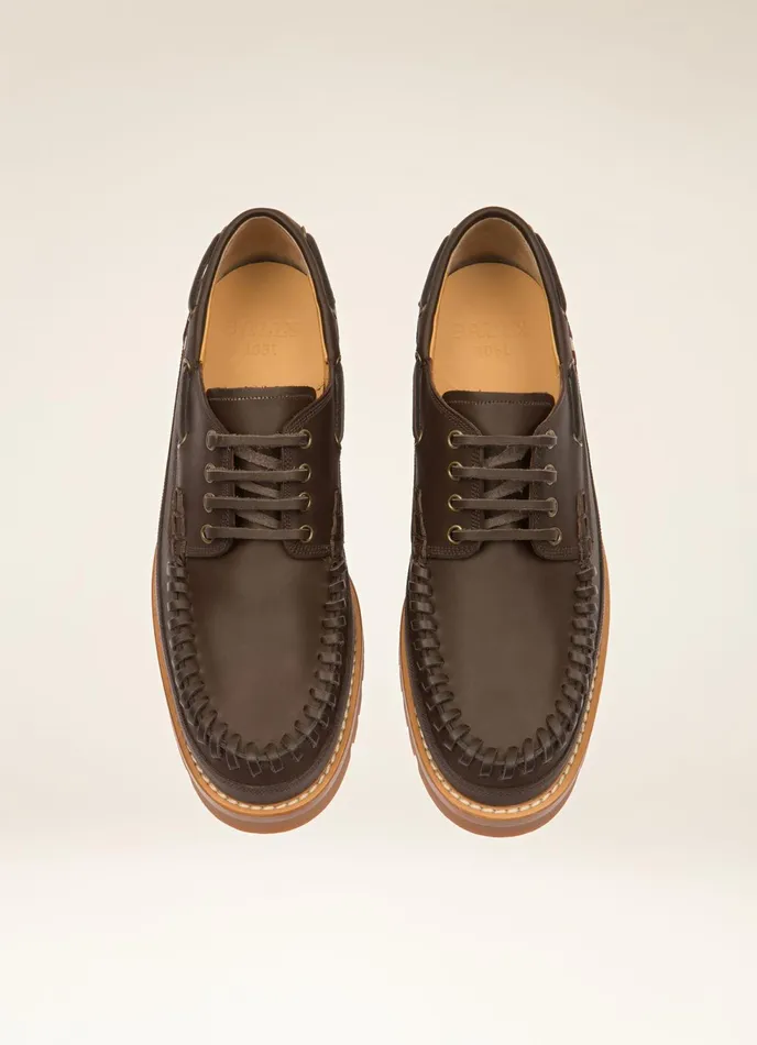 Men Bally LaceUps And Monks Tristan 8211 Leather Moccasins In Brown