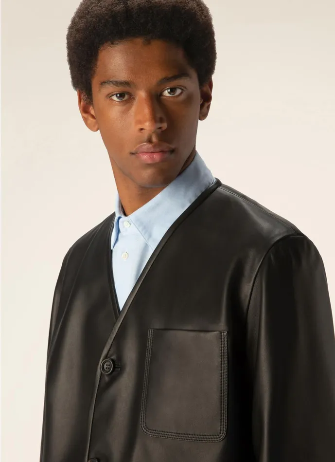 Men Bally Leather Soft Leather Jacket 8211 Leather Outerwear In Black