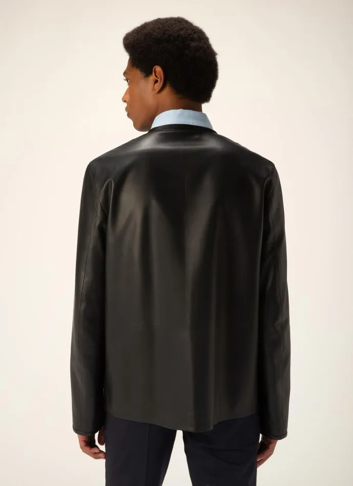Men Bally Leather Soft Leather Jacket 8211 Leather Outerwear In Black