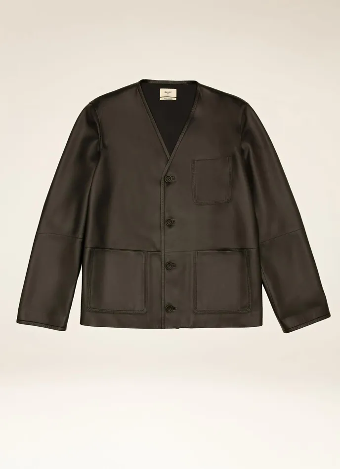 Men Bally Leather Soft Leather Jacket 8211 Leather Outerwear In Black