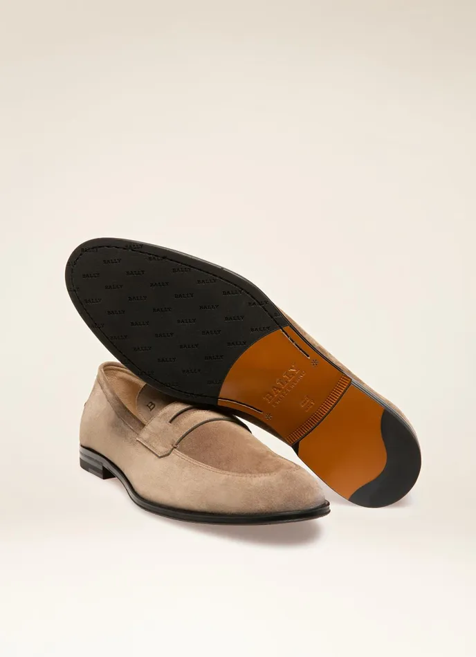 Men Bally Loafers And Moccasins Webb 8211 Leather Loafers In Taupe