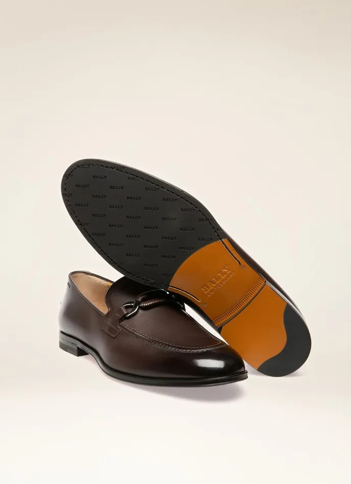 Men Bally Loafers And Moccasins Wernof 8211 Leather Loafers In Brown