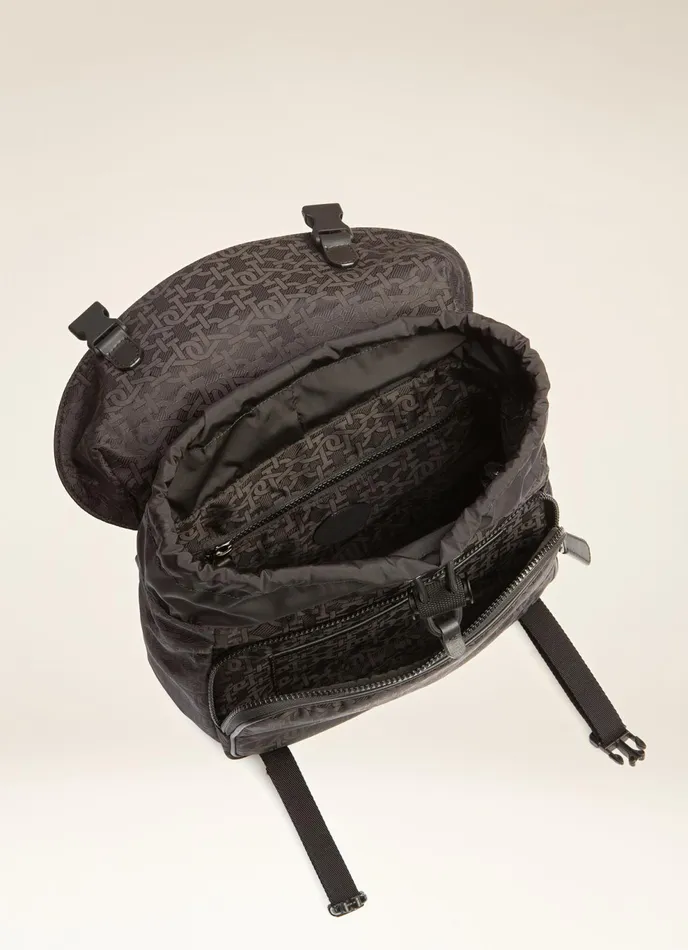 Men Bally Messenger Bags Catch Small 8211 Nylon Jacquard Messenger Bag In Black