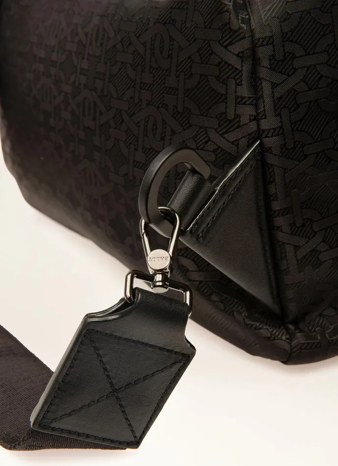 Men Bally Messenger Bags Catch Small 8211 Nylon Jacquard Messenger Bag In Black