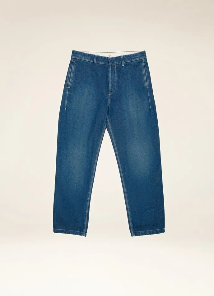 Men Bally Pants Denim Trousers 8211 Cotton Pants In Blue