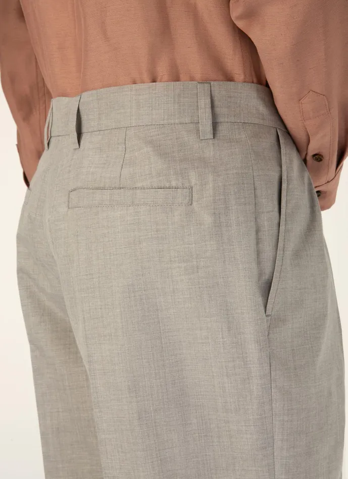 Men Bally Pants Tailored Pants 8211 Cotton and Silk Mix Trousers In Grey