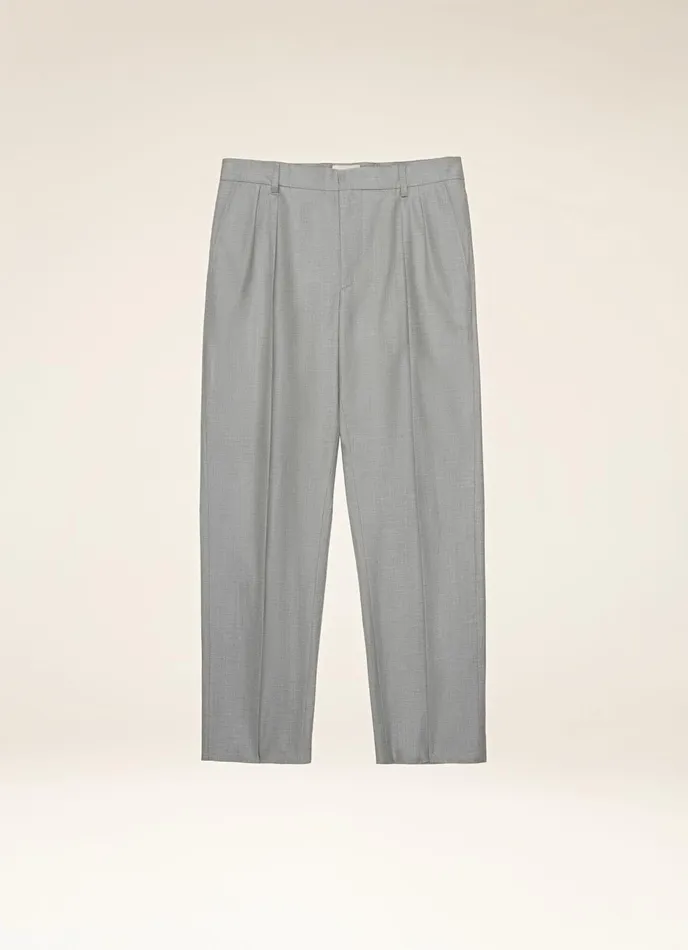 Men Bally Pants Tailored Pants 8211 Cotton and Silk Mix Trousers In Grey