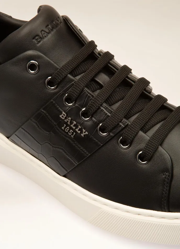 Men Bally Sneakers Mattye 8211 Leather Sneakers In Black
