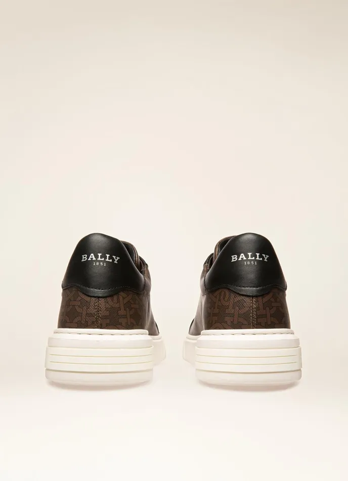 Men Bally Sneakers Miky 8211 Coated Fabric Sneakers In Brown