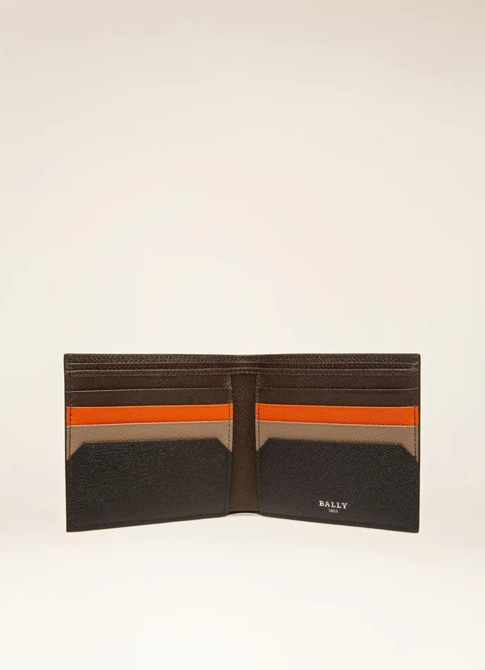Men Bally Wallets Bollen 8211 Leather Wallet In Ebony Brown
