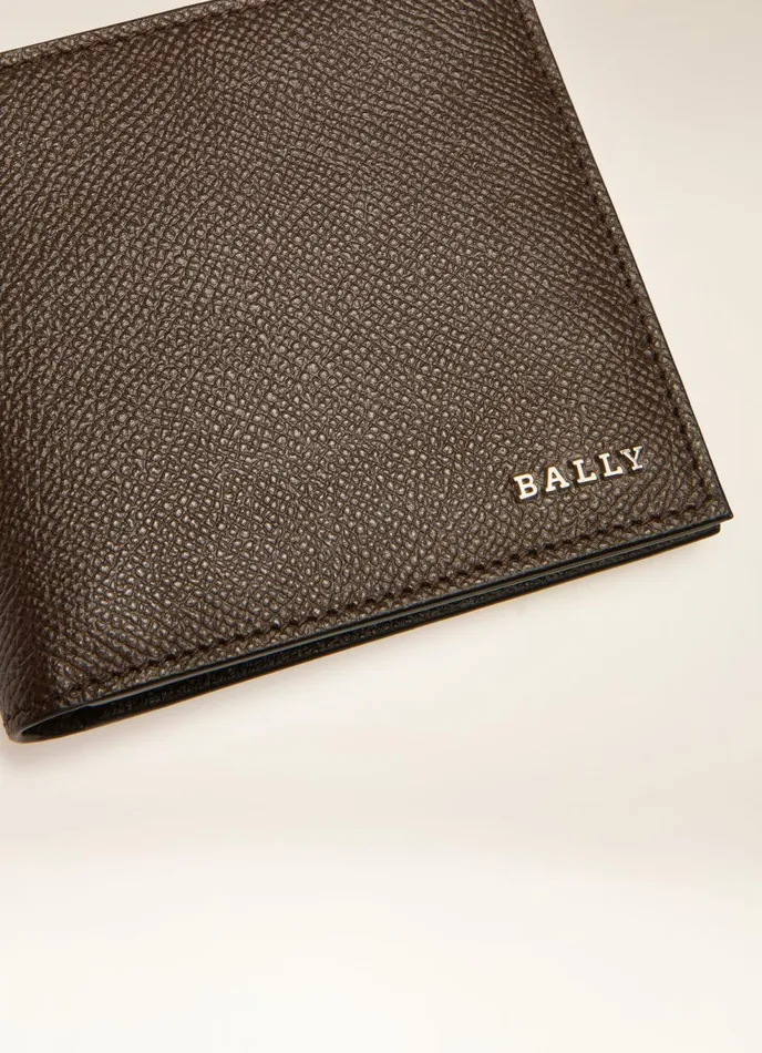 Men Bally Wallets Bollen 8211 Leather Wallet In Ebony Brown