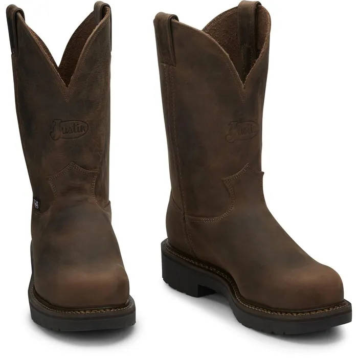 MEN Balusters 11034 Steel Toe Bay Gaucho Justin Boots Work