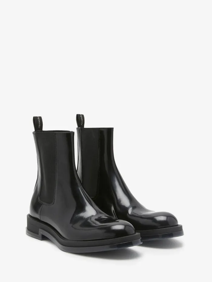 Men Boots Alexander McQueen Float Chelsea Boot Blacktransparent