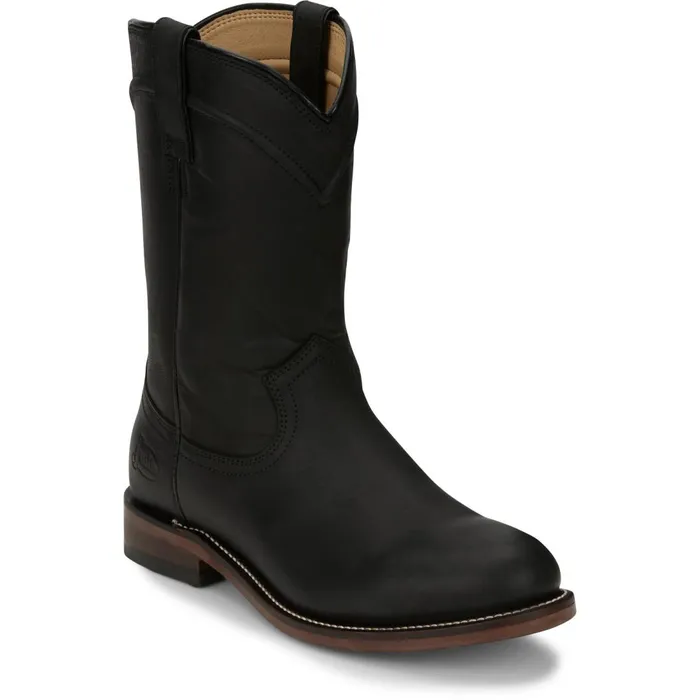 MEN Braswell 10034 Roper Black Justin Boots Western