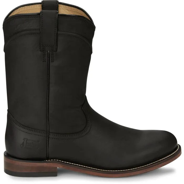 MEN Braswell 10034 Roper Black Justin Boots Western