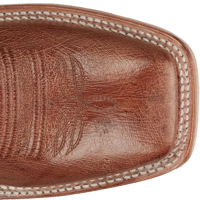 MEN Breck 13 Smooth Ostrich Cognac Vintage Justin Boots Western