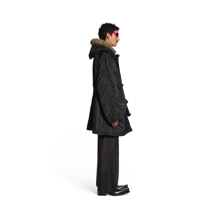 Men Coats and Jackets Balenciaga Balenciaga Military Parka In Black