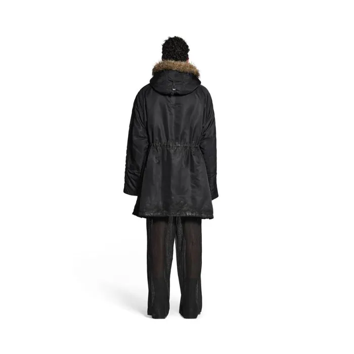 Men Coats and Jackets Balenciaga Balenciaga Military Parka In Black
