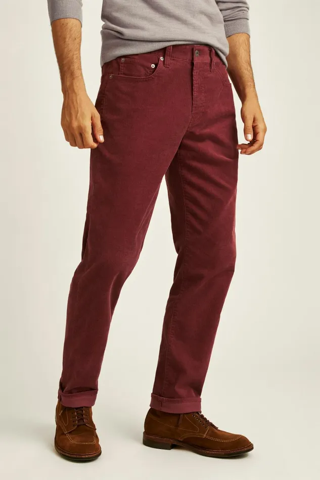 Men Corduroy 5Pocket Pants Tawny Port Bonobos 5Pocket Pants