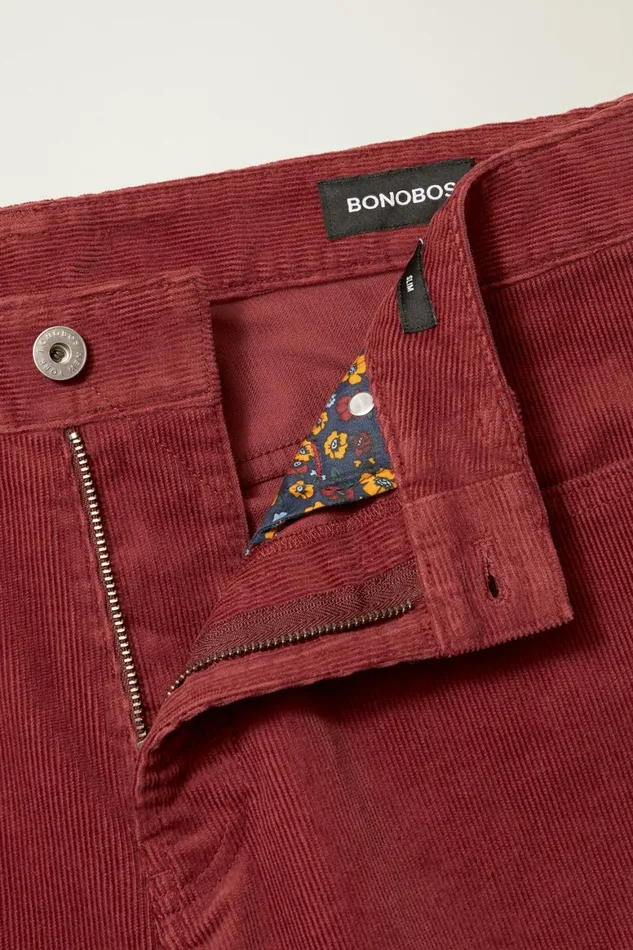 Men Corduroy 5Pocket Pants Tawny Port Bonobos 5Pocket Pants