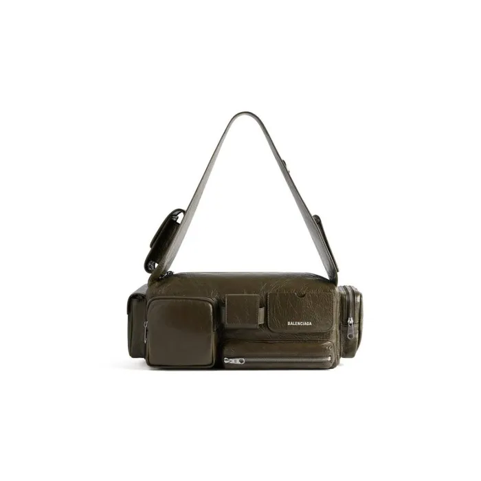 Men Crossbodies and Messengers Balenciaga Superbusy Small Sling Bag In Dark Green Men Crossbodies and Messengers Balenciaga Superbusy Small Sling Bag In Dark Green