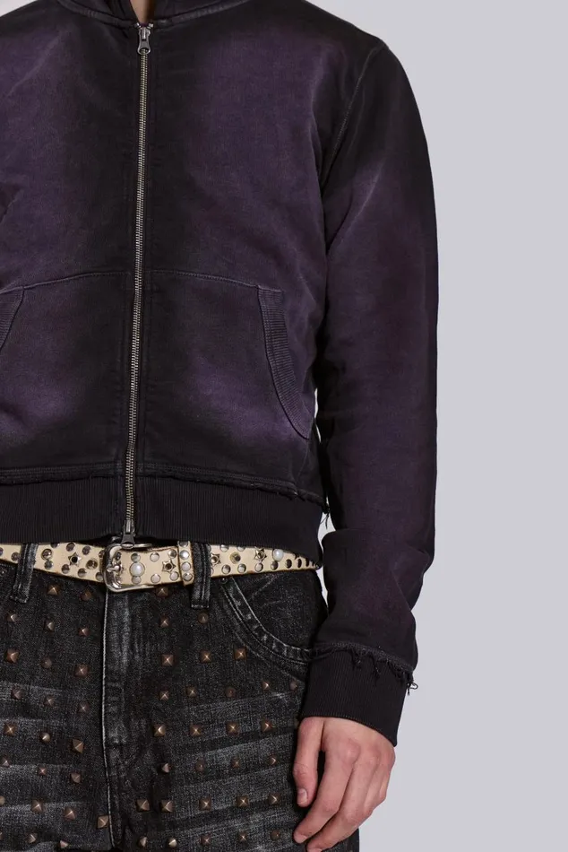 Men Deep Purple Fade Mini Monster Hoodie Jaded London Hoodies and Sweatshirts