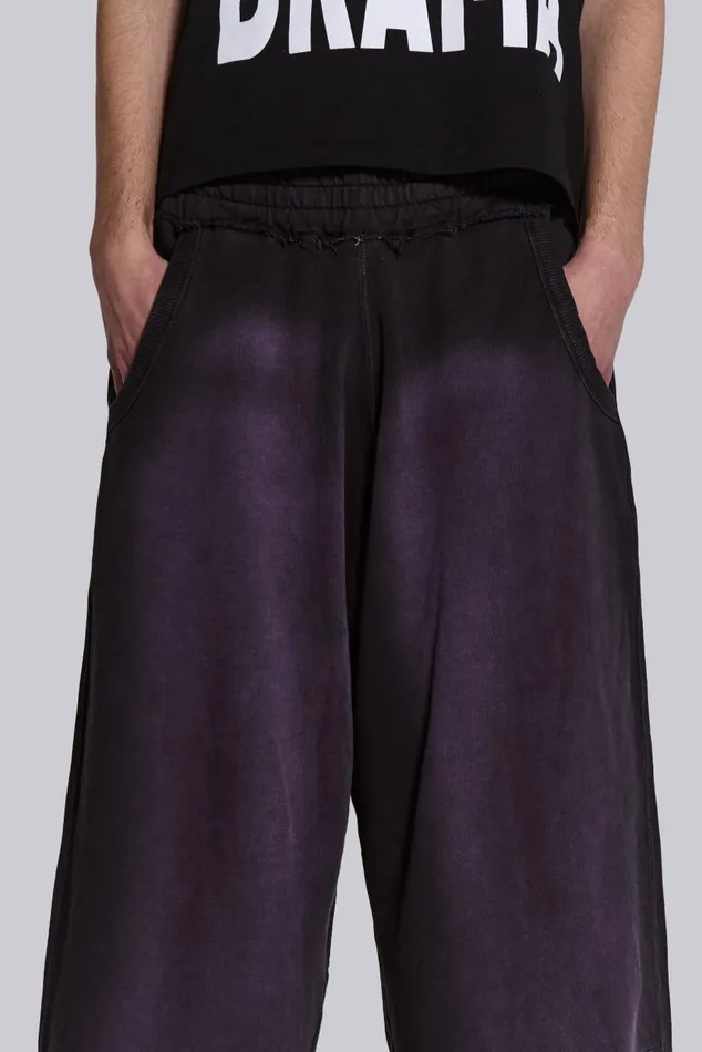 Men Deep Purple Fade Monster Joggers Jaded London Joggers and Sweatpants