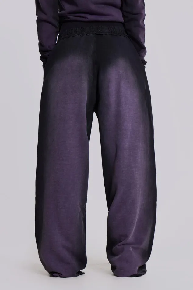 Men Deep Purple Fade Monster Joggers Jaded London Joggers and Sweatpants
