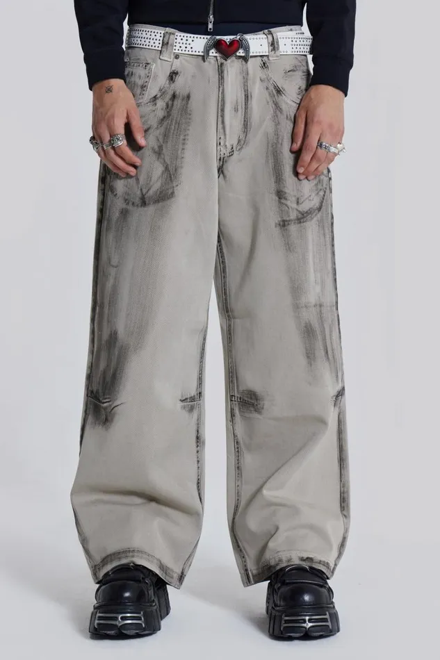 Men Dirty Wash Low Rise Colossus Jeans Jaded London Colossus Jeans