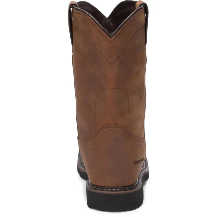 MEN Drywall 10034 Waterproof Steel Toe Whiskey Justin Boots Work